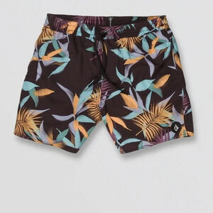 VOLCOM POLLY PACK‎ swim TRUNKS - BLACK large Excellent used condition